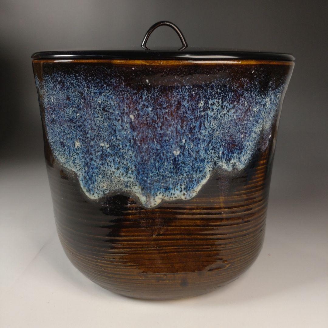 ア181 水指『鵬雲斎書付』『松古窯　佐久間芳丘作　塗師　表恵作　共箱』茶道具