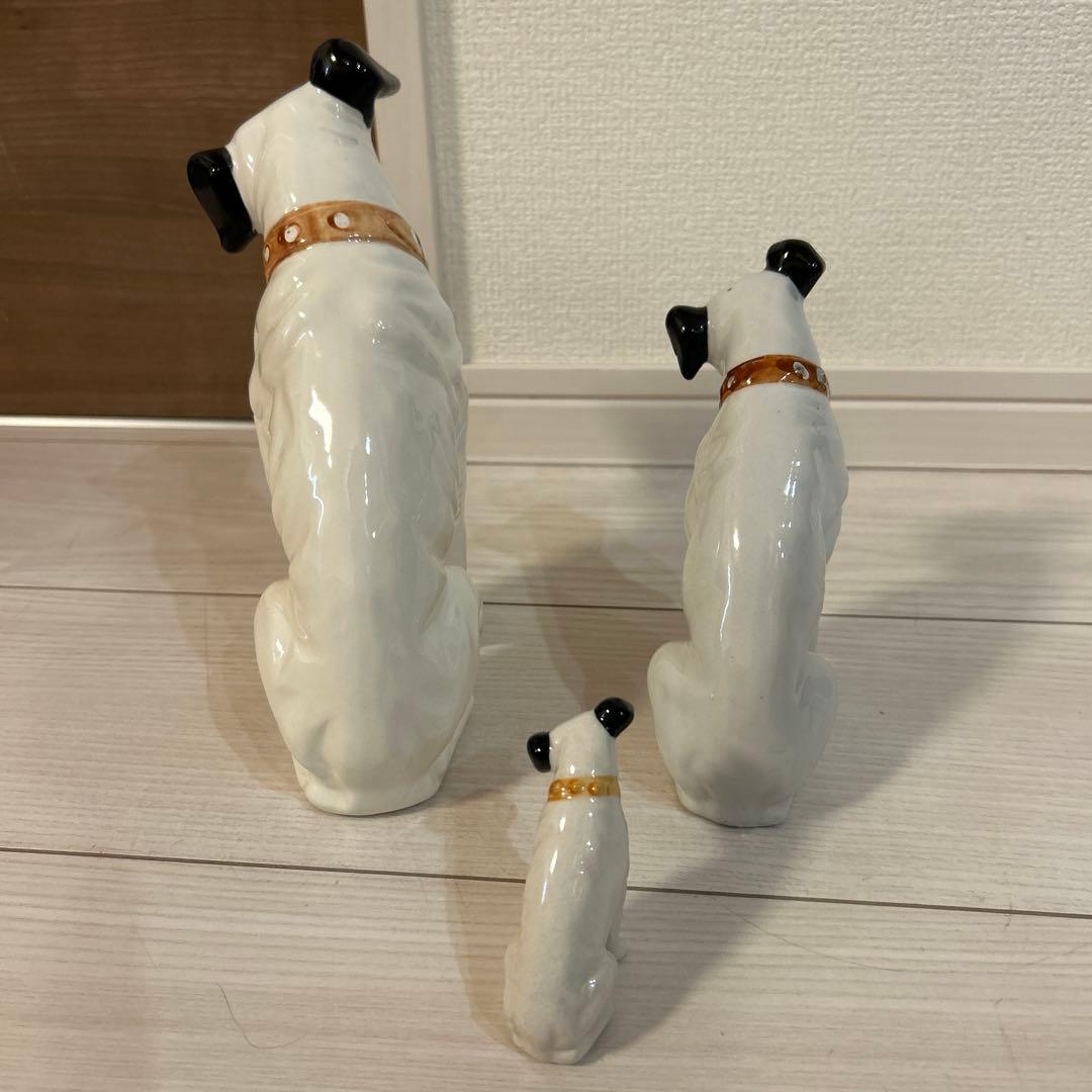 Victor ビクター犬　ニッパー　陶器置物　5匹