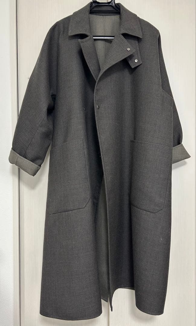 2025AWアダムエロペADAM ET ROPE'ソモウリバーロングコート美品