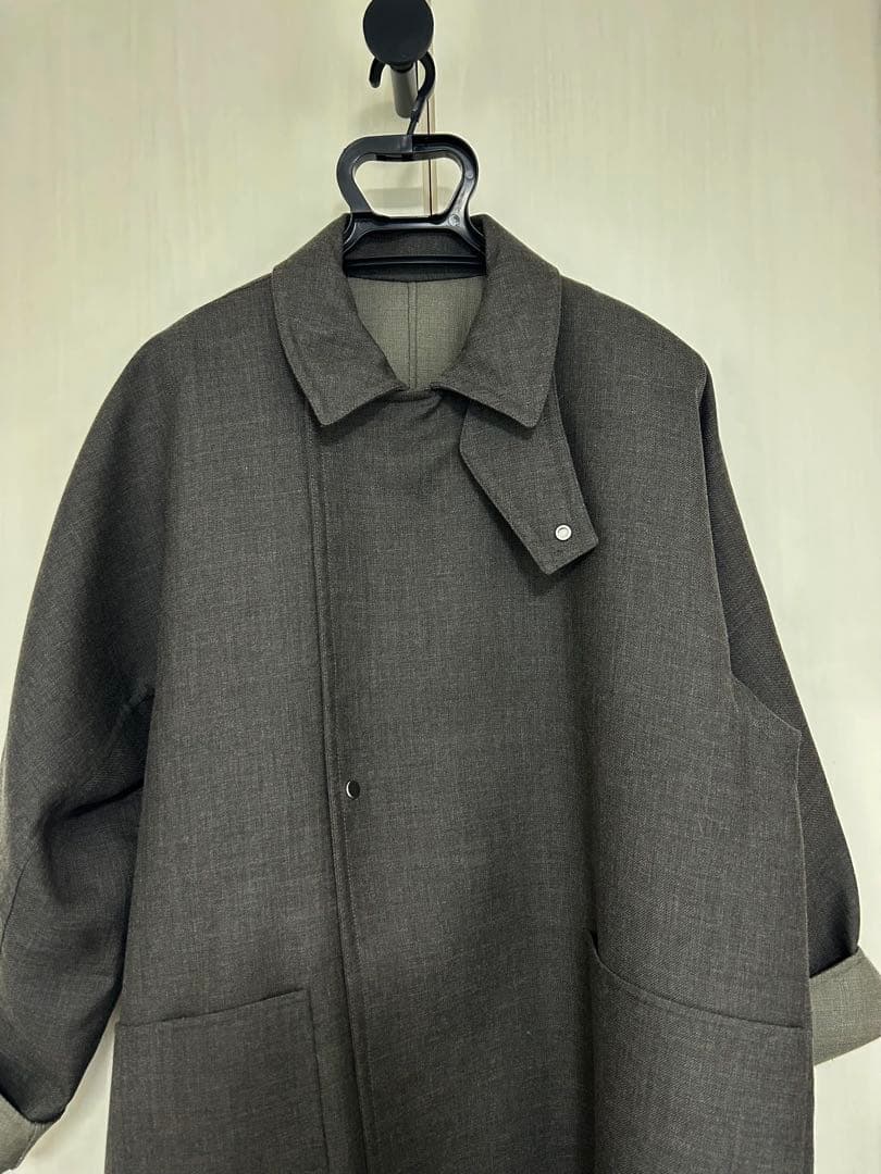 2025AWアダムエロペADAM ET ROPE'ソモウリバーロングコート美品