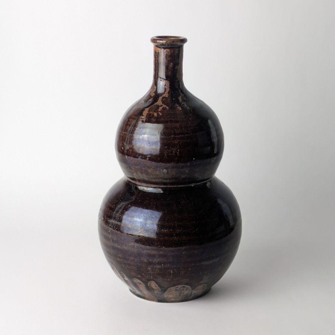 古瀬戸 飴釉 瓢形徳利 共箱 酒器 花生 花入 花器 骨董 古美術 アンティーク