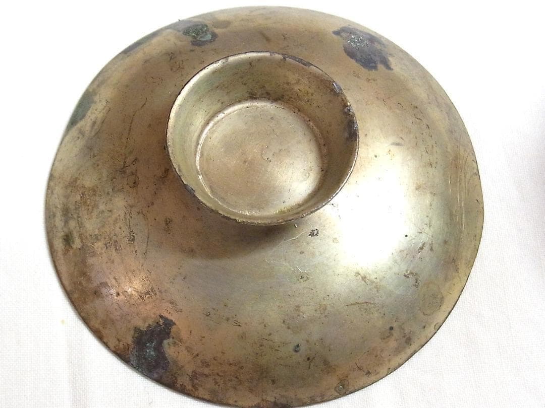 4》【希少】旧日本軍 明治期 日清戦争 勝利記念 金属製軍杯 2点セット レトロ