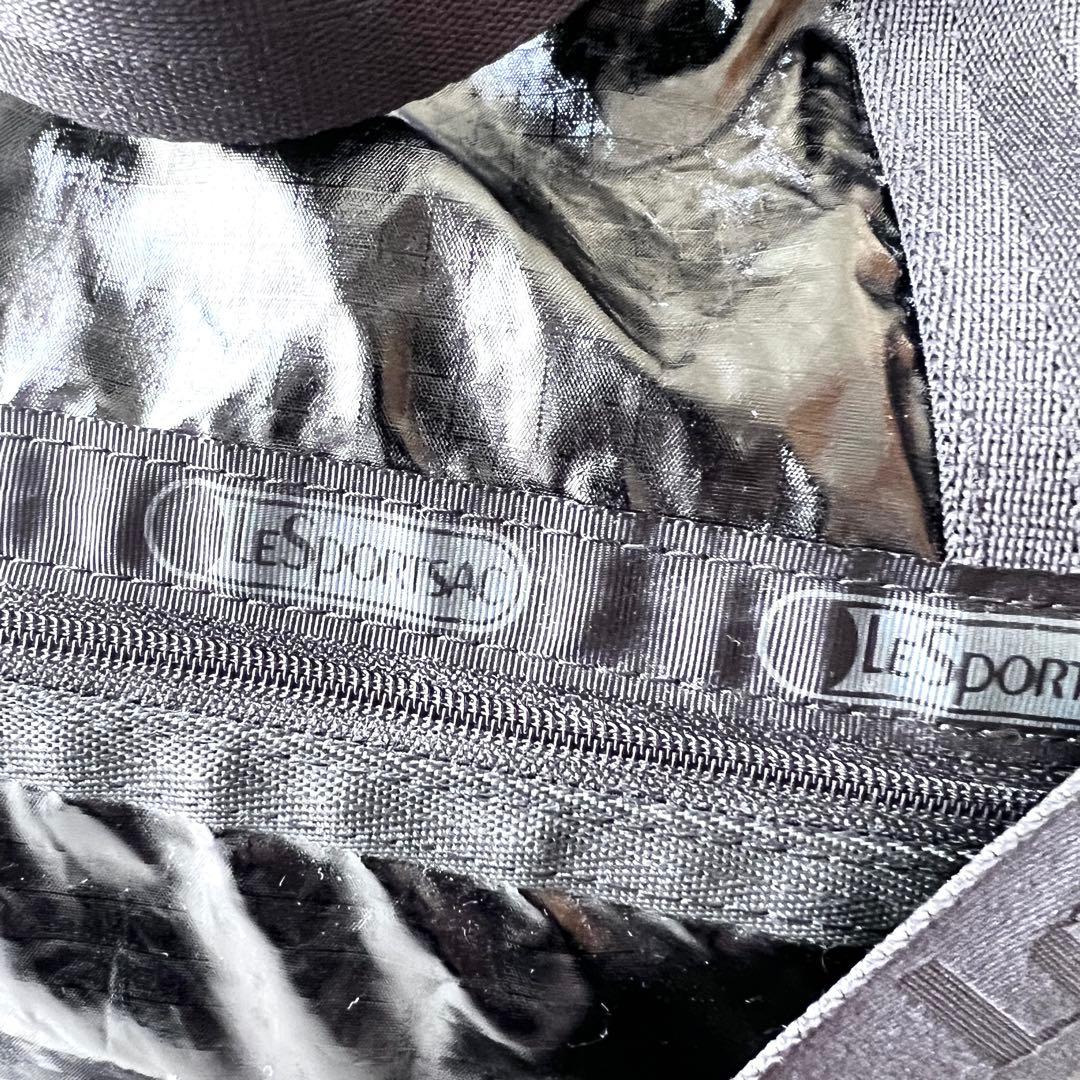 【良品】レスポートサック　黒　ナイロンボストンバッグ　軽量　大容量　エナメル