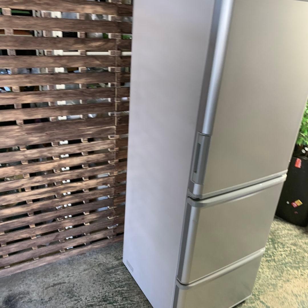I041\" SHARP 3ドア 350L 両開き 冷蔵庫 SJ-W358K-S