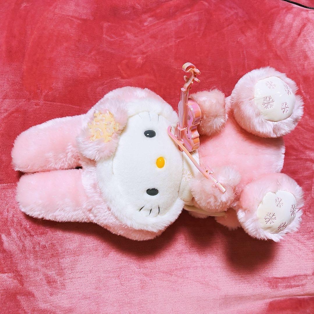 希少レア　ハローキティ　ファイバードールバイオリン　ウサギ　オルゴール　サンリオ