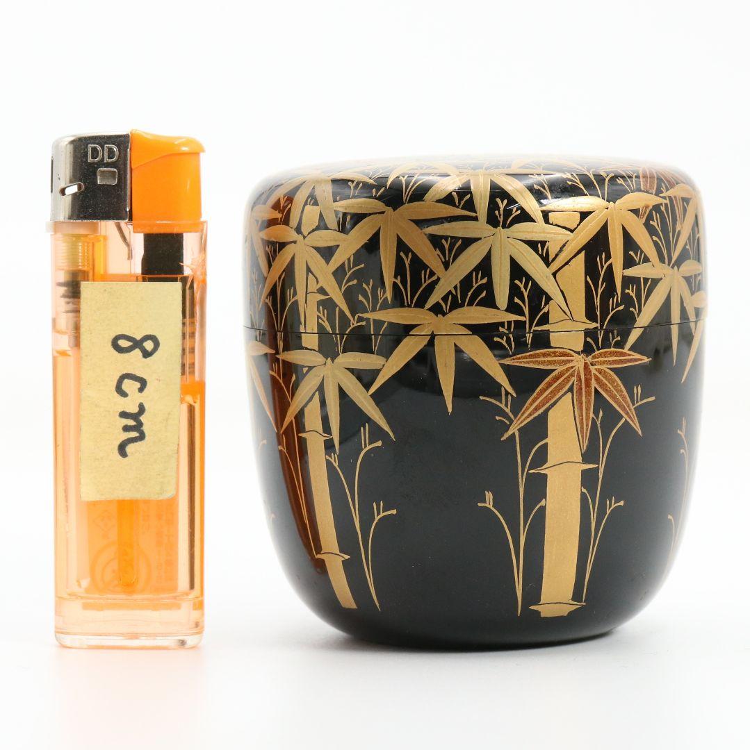 吉田祥雲作 総竹林蒔絵 大棗 茶道具 共箱　V925