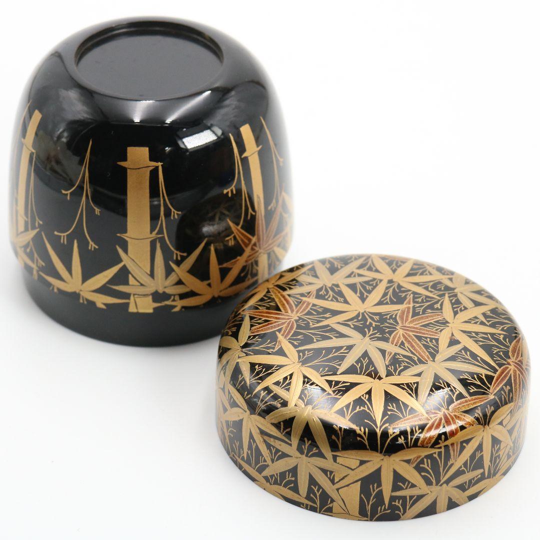 吉田祥雲作 総竹林蒔絵 大棗 茶道具 共箱　V925