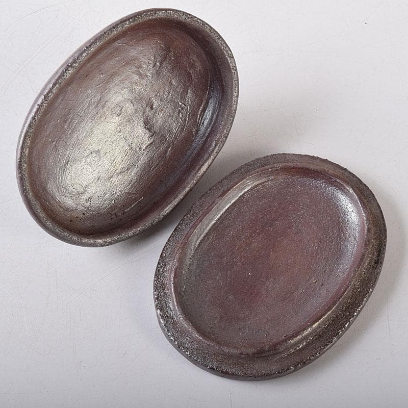 Lukes　茶道具　備前焼　人間国宝　金重陶陽作　猪摘香合　V　R8407