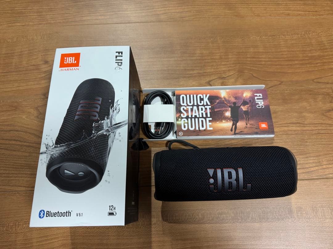 美品 JBL FLIP 6 ポータブルBluetoothスピーカー ブラック