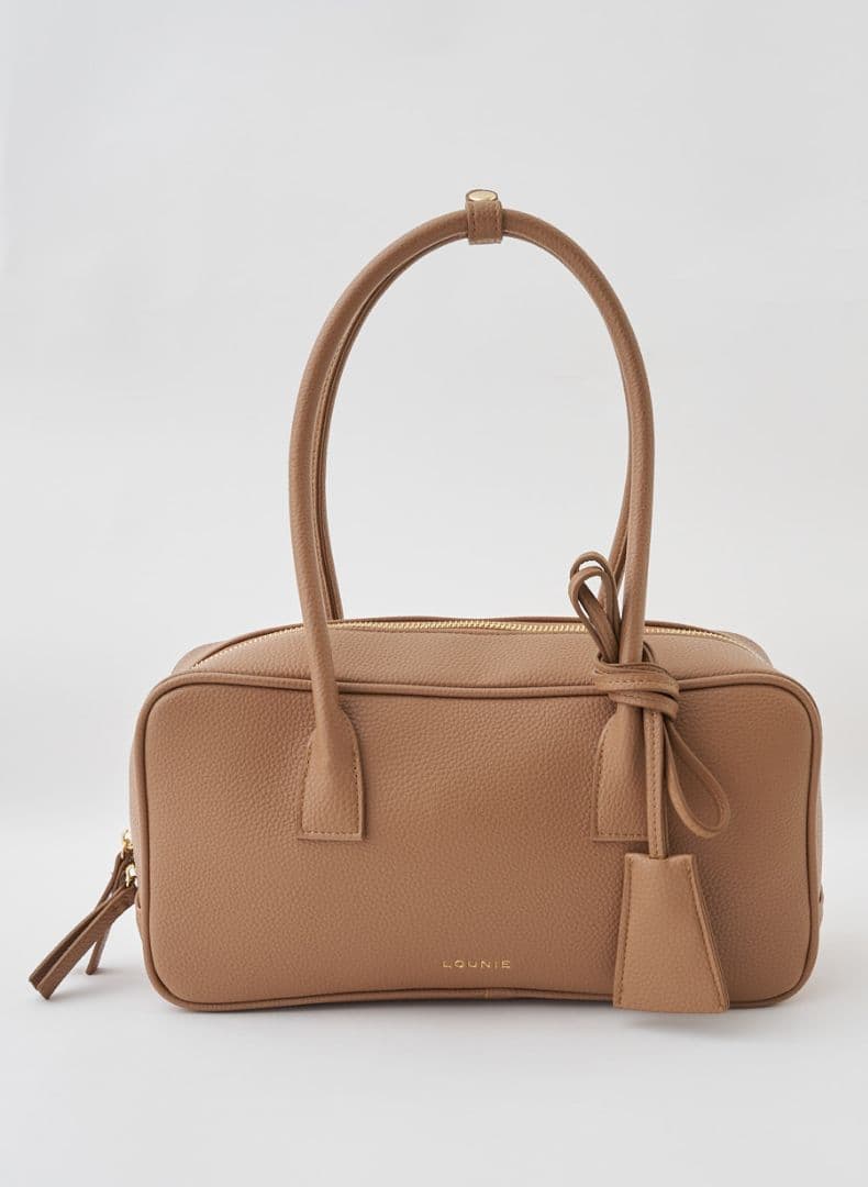 新品未使用　ルーニィ♥人気　スクエアボストンバッグ　キャメル