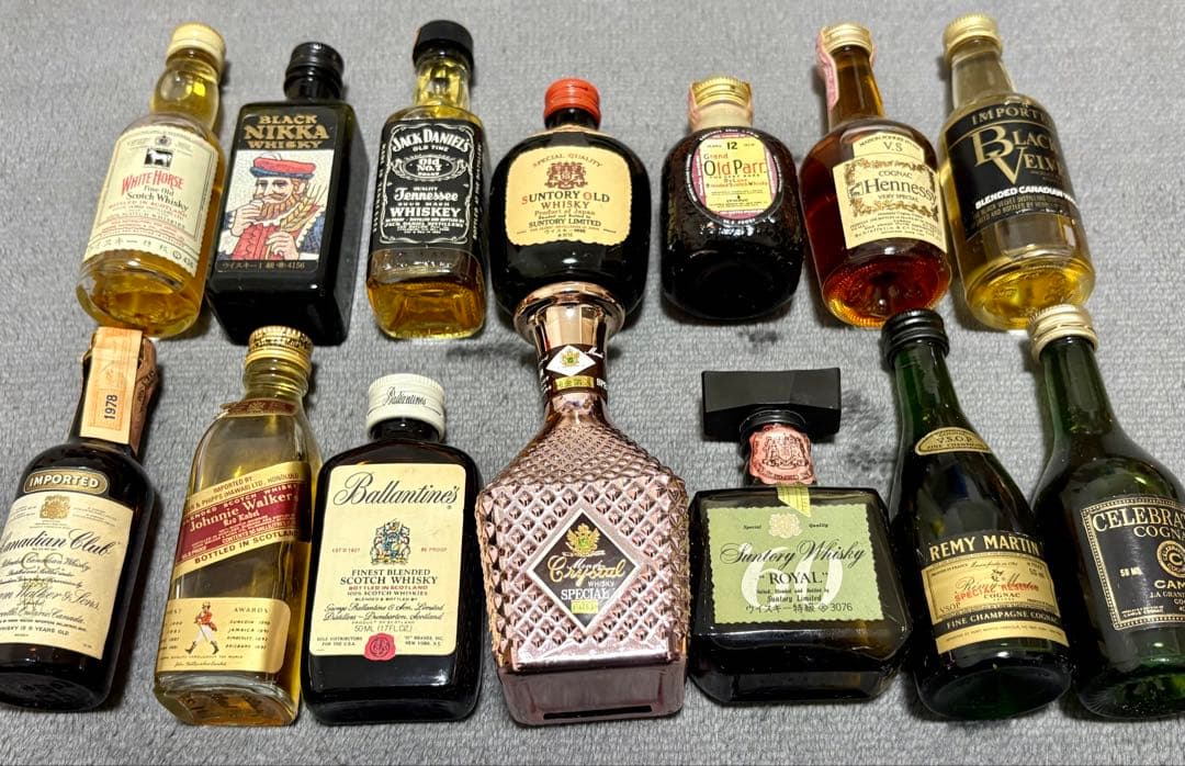 ◆古酒 ウイスキー ブランデー ミニボトル14本セット 50ml 100ml