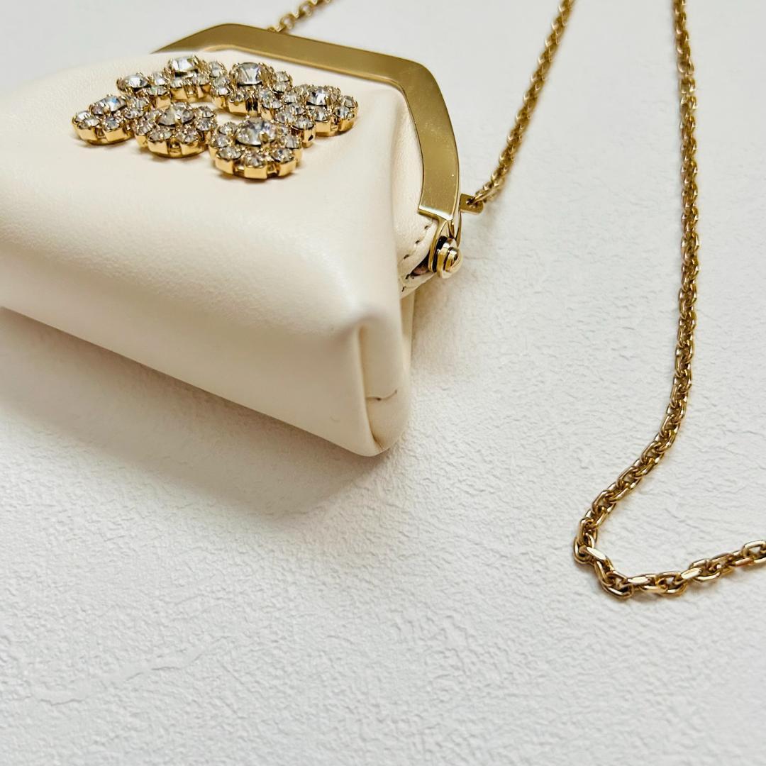 レア　ロジェヴィヴィエ ケース　がま口　チェーン　財布　レザー　コンパクト