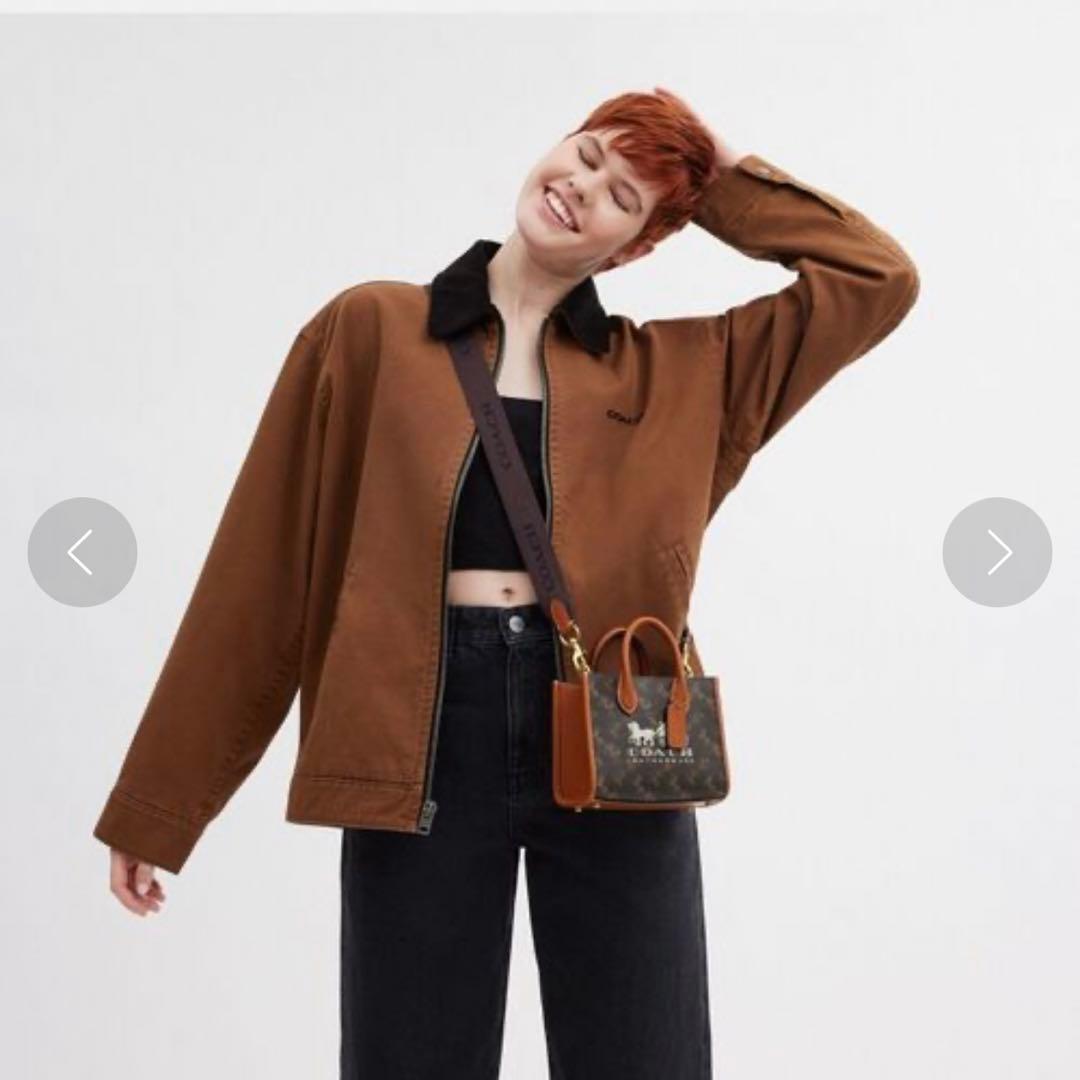 【新品/未使用】COACH レザーショルダーバッグ ブラウン/ブラック