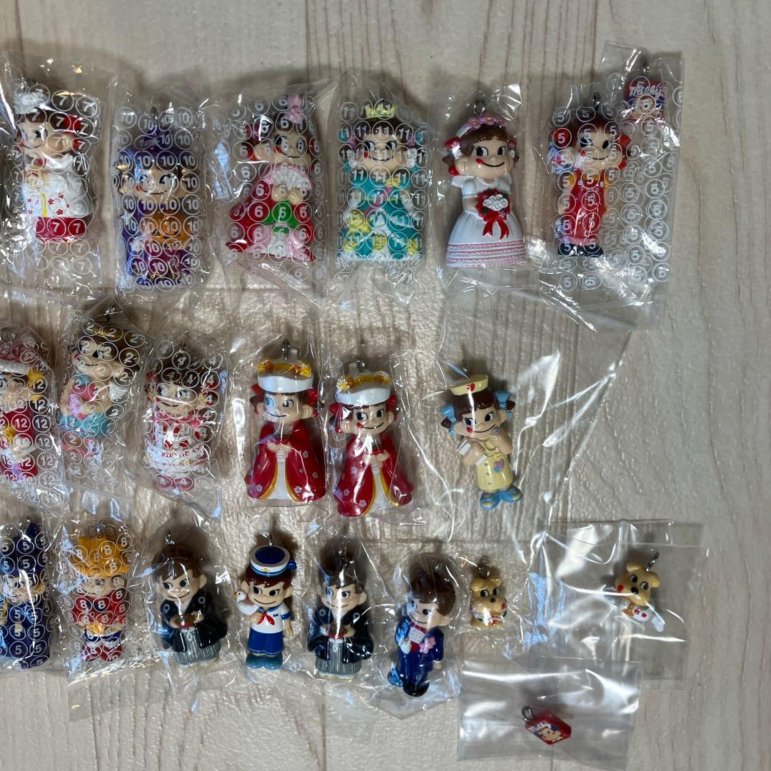 セット　ペコちゃん　ぽこちゃん　50周年　フィギュア　人形　缶　カン　不二家