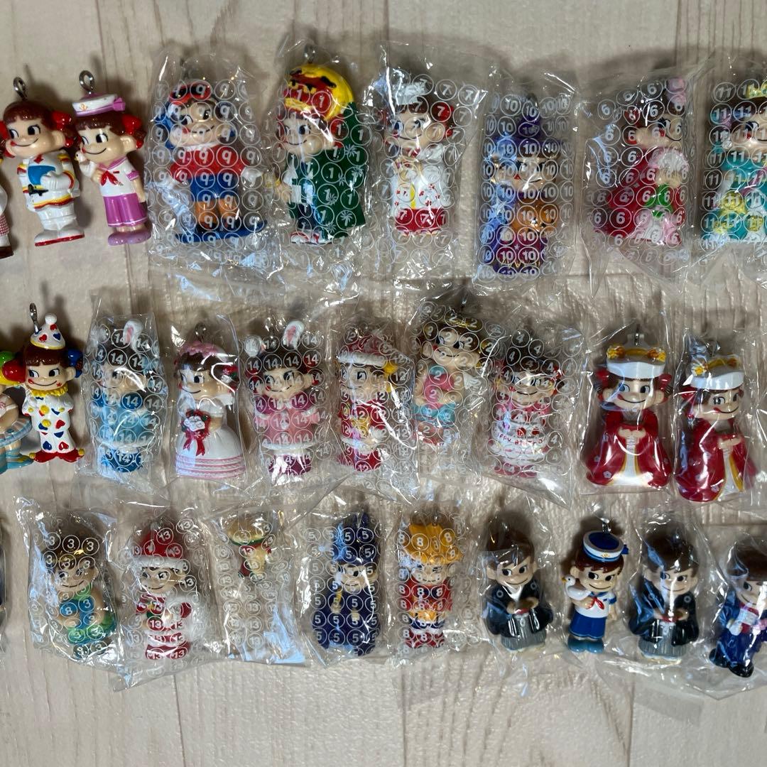 セット　ペコちゃん　ぽこちゃん　50周年　フィギュア　人形　缶　カン　不二家