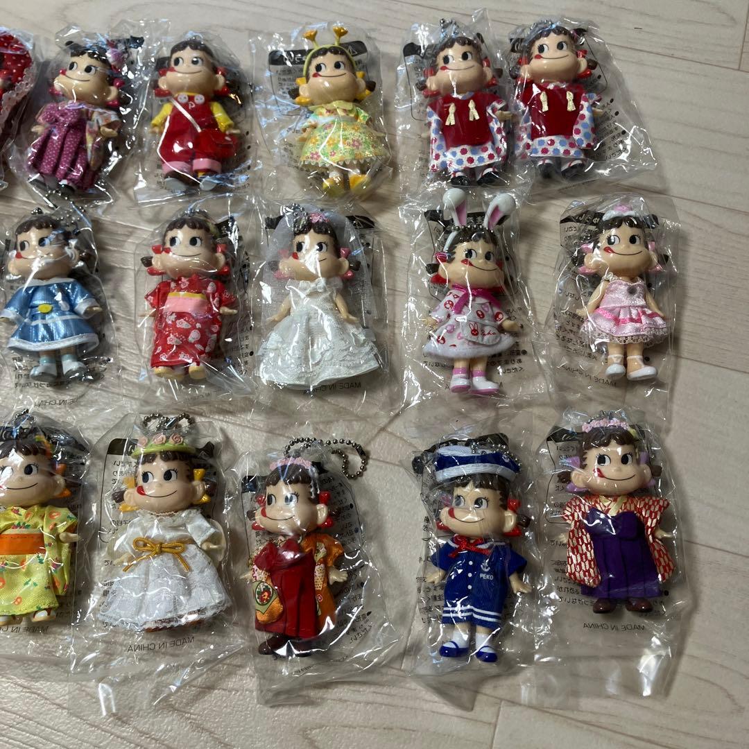 セット　ペコちゃん　ぽこちゃん　50周年　フィギュア　人形　缶　カン　不二家