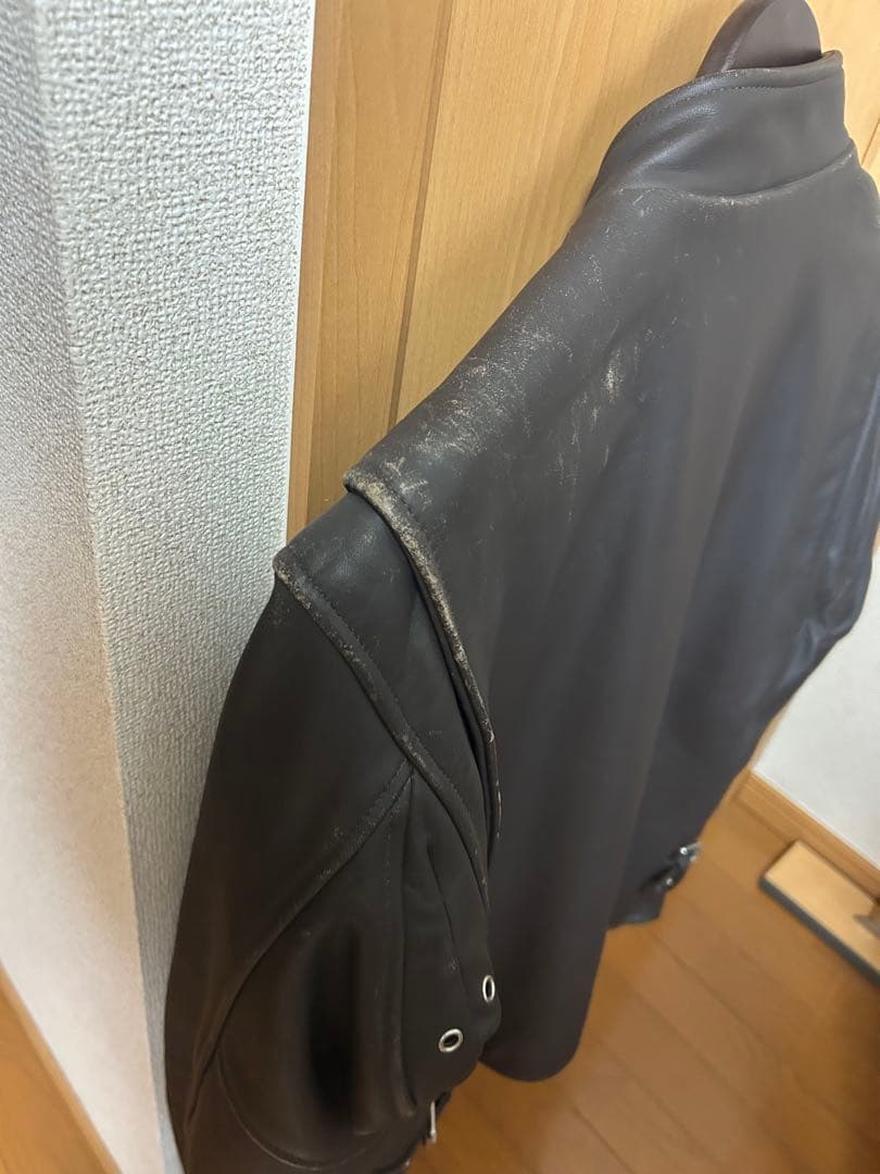 トリッキー TRICKY レザー シングルライダースジャケット ダークブラウン