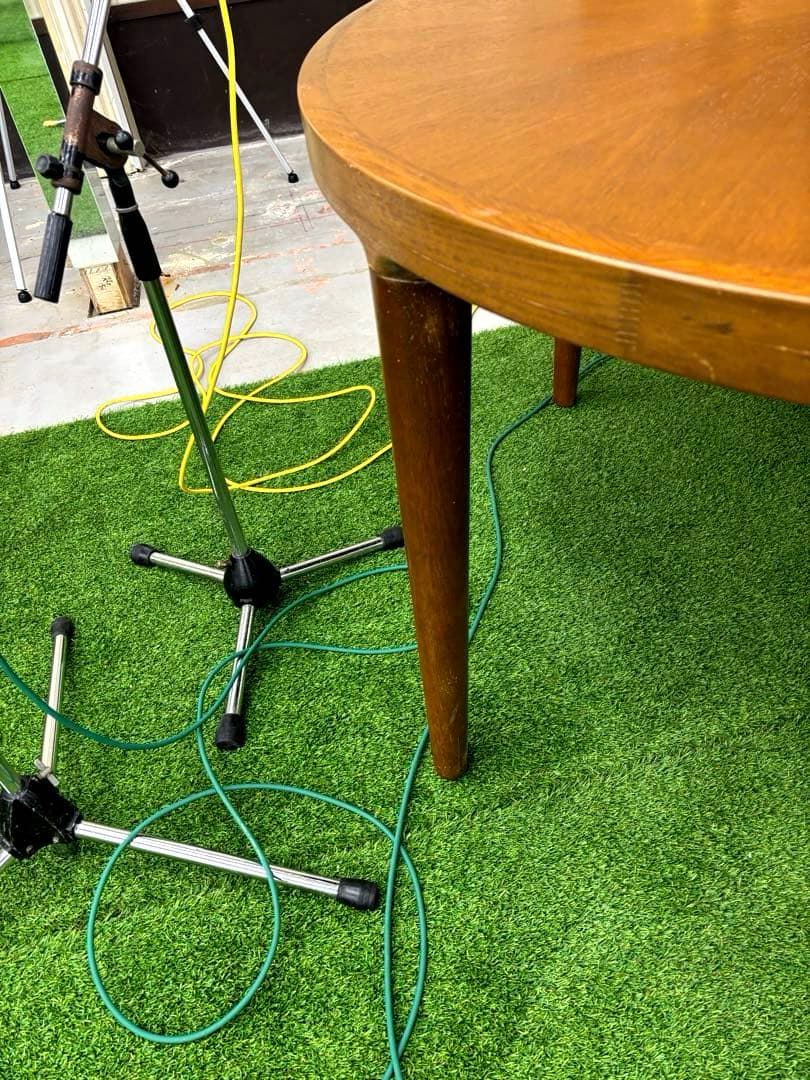 天然木　ヒッコリー　円形　テーブル