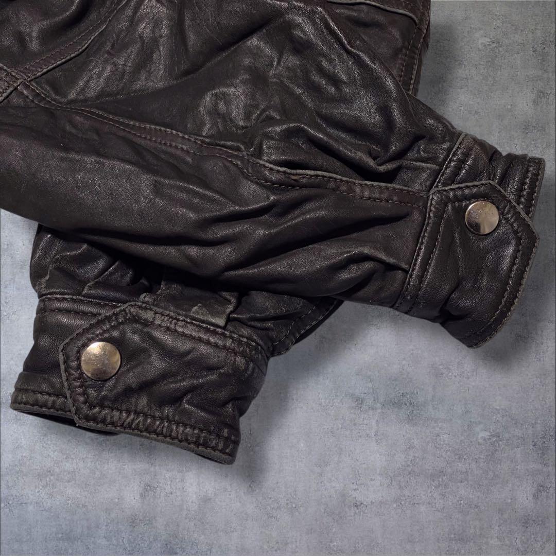 レザー ジャケット アメカジ コーデ シティーボーイ c-boy style