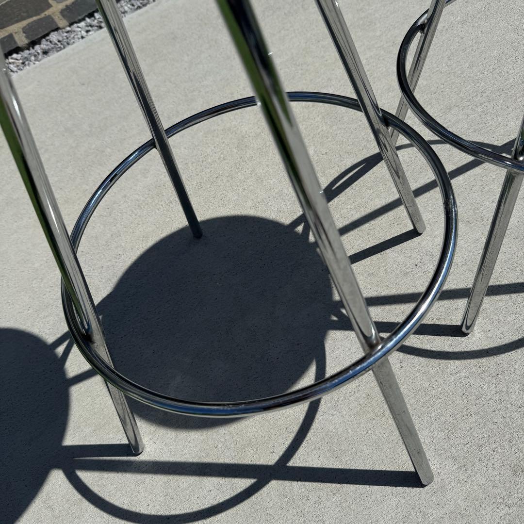 ACTUS　スツール　2脚セット　木製　円形座面　カウンターチェア