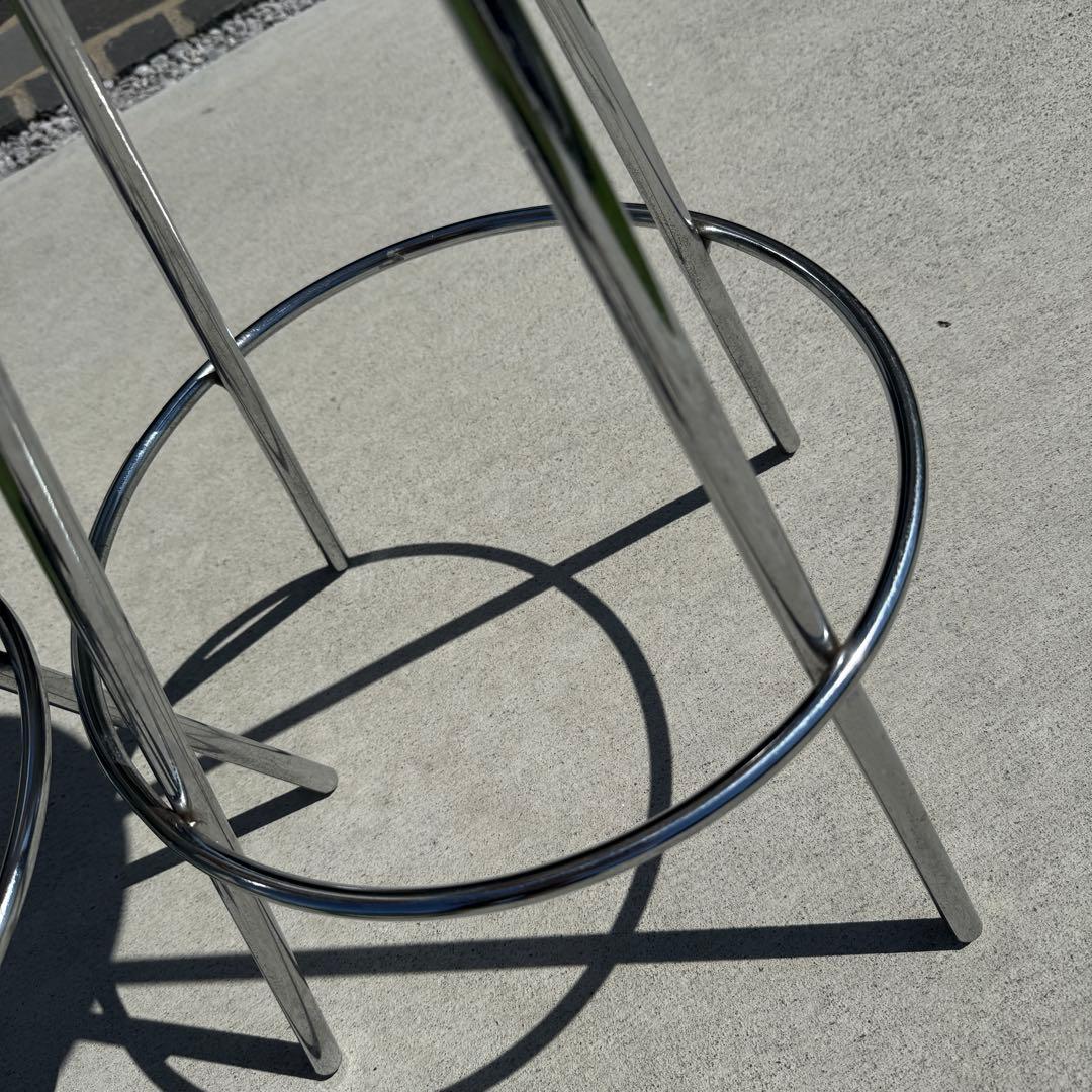 ACTUS　スツール　2脚セット　木製　円形座面　カウンターチェア