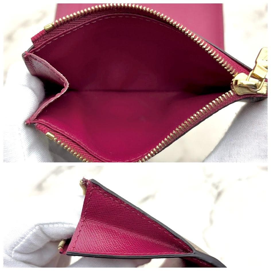 【超極美品】ルイヴィトン　モノグラム　ポルトフォイユ　アリアンヌ　フューシャ