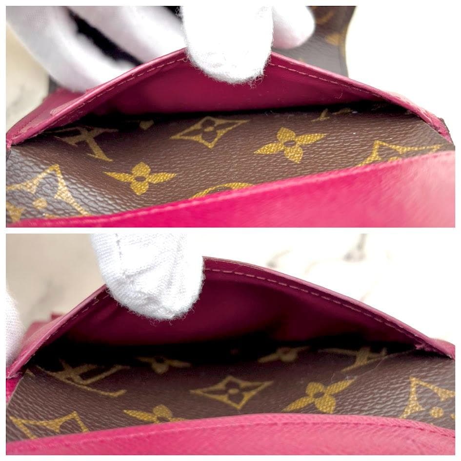 【超極美品】ルイヴィトン　モノグラム　ポルトフォイユ　アリアンヌ　フューシャ