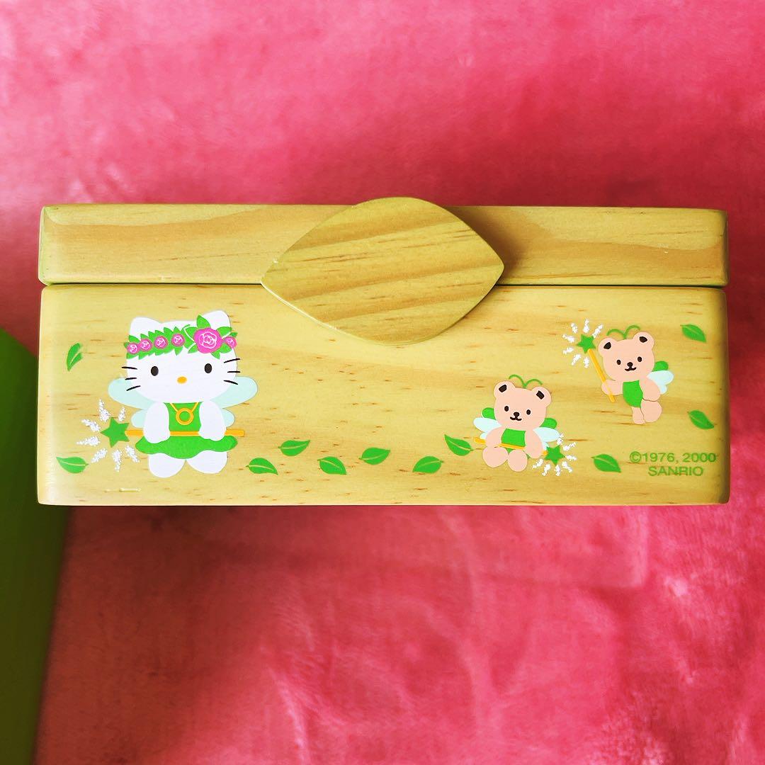 希少レア　ハローキティ　木製　ジュエリーケース　テンシ　モリ　クマ　2000