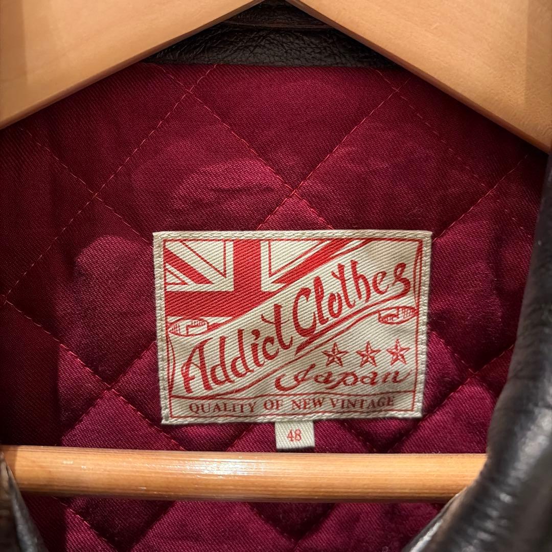 Addict Clothes シープ　シングルライダースジャケット 48