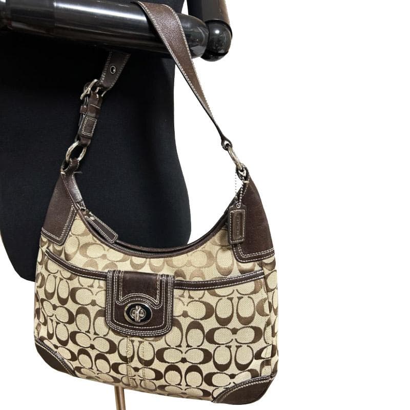 コーチ COACH セミショルダーバッグ 肩掛けバッグ シグネチャーブラウン