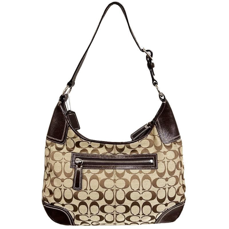 コーチ COACH セミショルダーバッグ 肩掛けバッグ シグネチャーブラウン