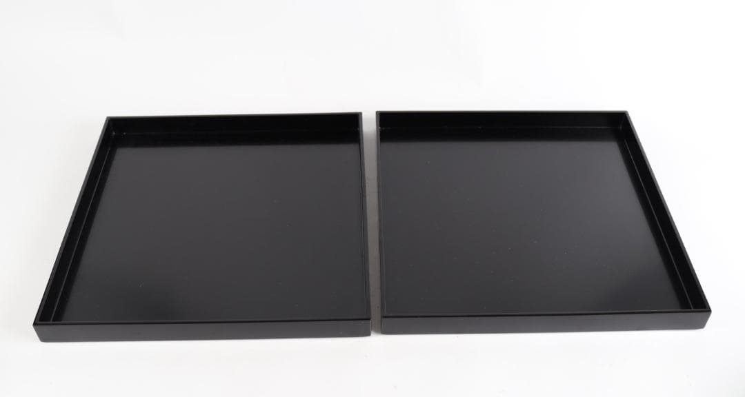 茶道具 平安堂 黒塗 会席膳　五枚 懐石 四方