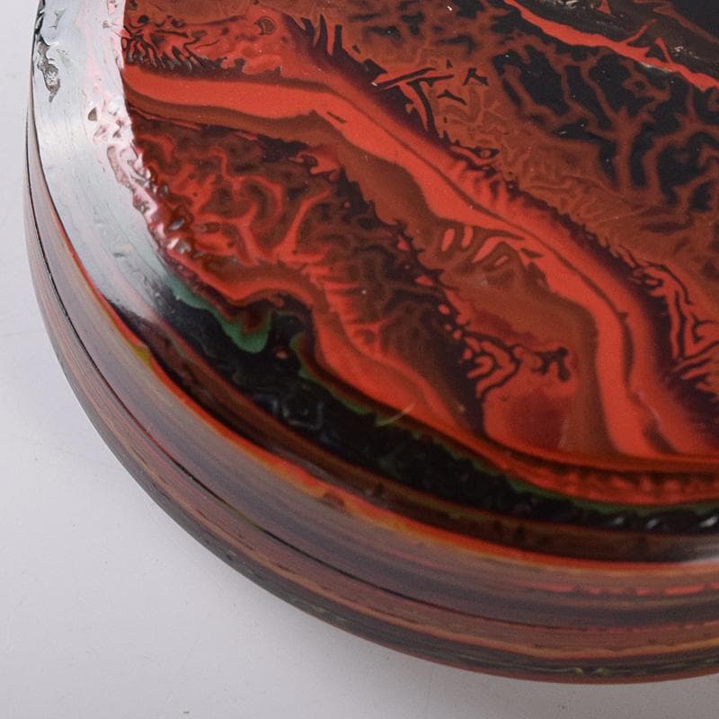 茶道具　溜漆　堆漆　香合　袱紗・時代箱付　V　R7976