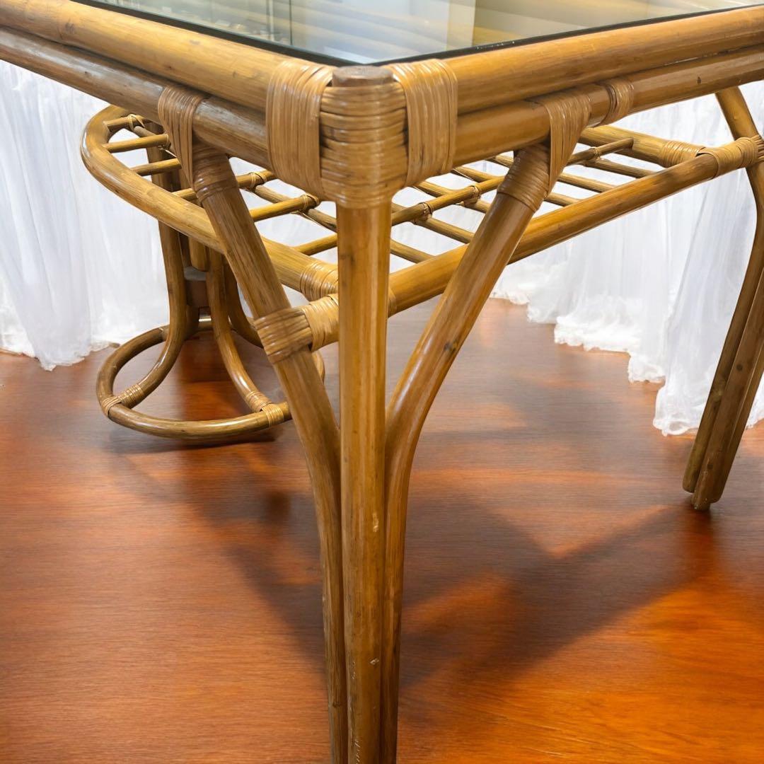 tomato レア❣️ラタン テーブル ダイニングテーブル カウンター