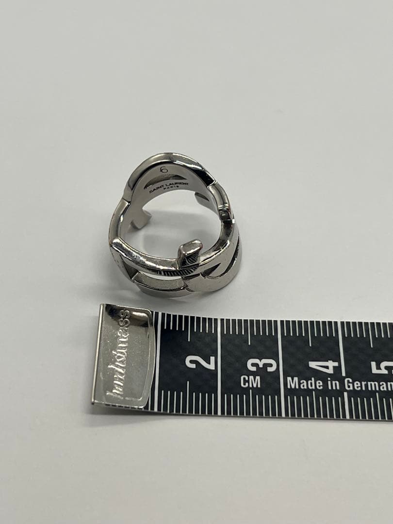 サンローランパリ SAINT LAURENT YSLロゴ リング 12号 メタル