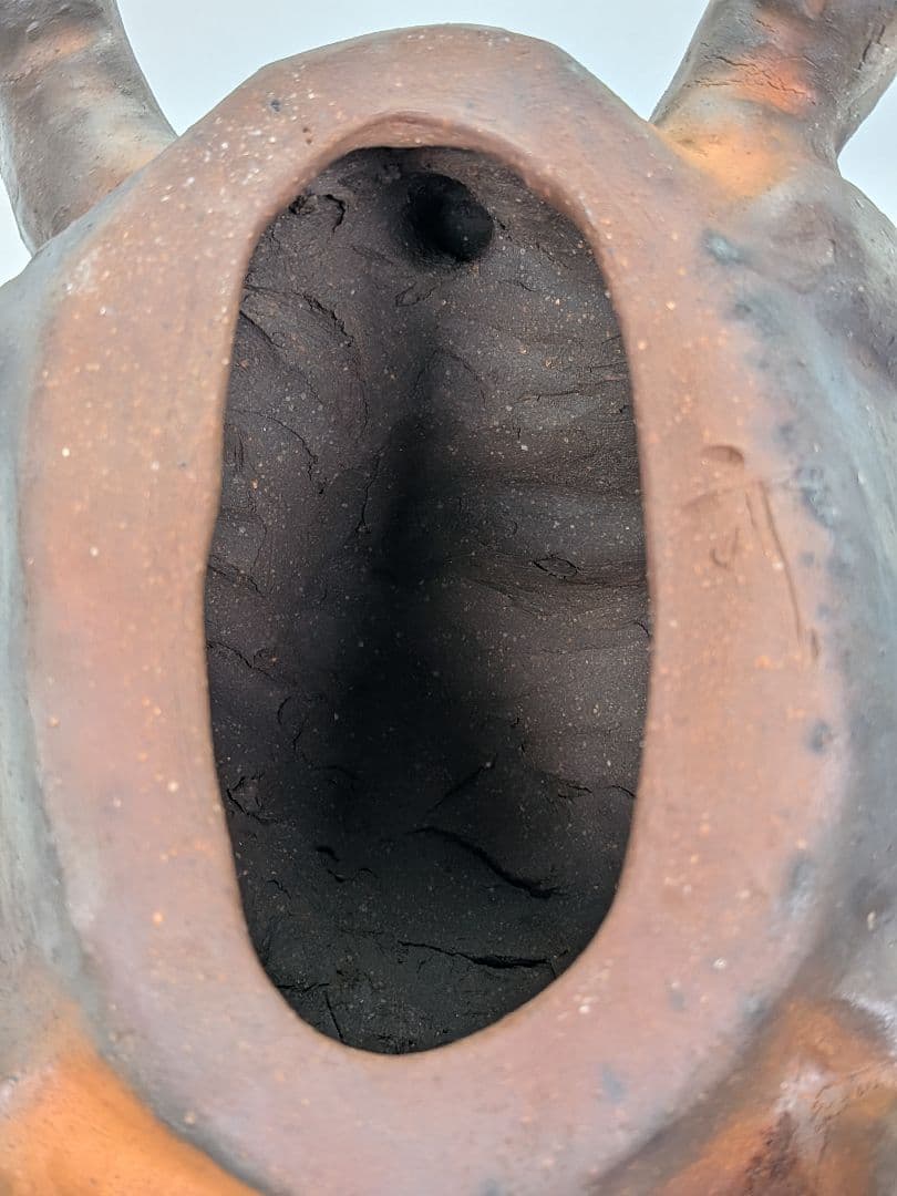 廬山窯 武用君彦 備前焼 干支置物「己巳」 共箱共布 巳年 亀蛇 ヘビ 在銘