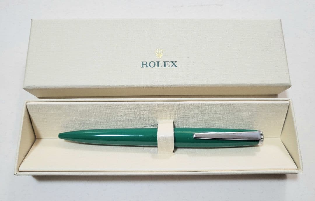 ロレックス ROLEX　グリーンボールペン　箱付き　新品