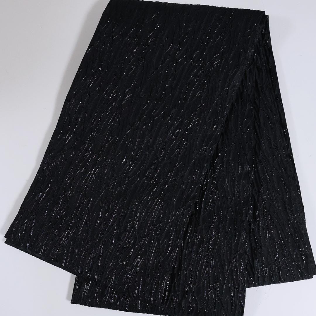 総絞り黒振袖7点セット■166.5cm帯新品帯締め帯揚げフルセット成人式RS20