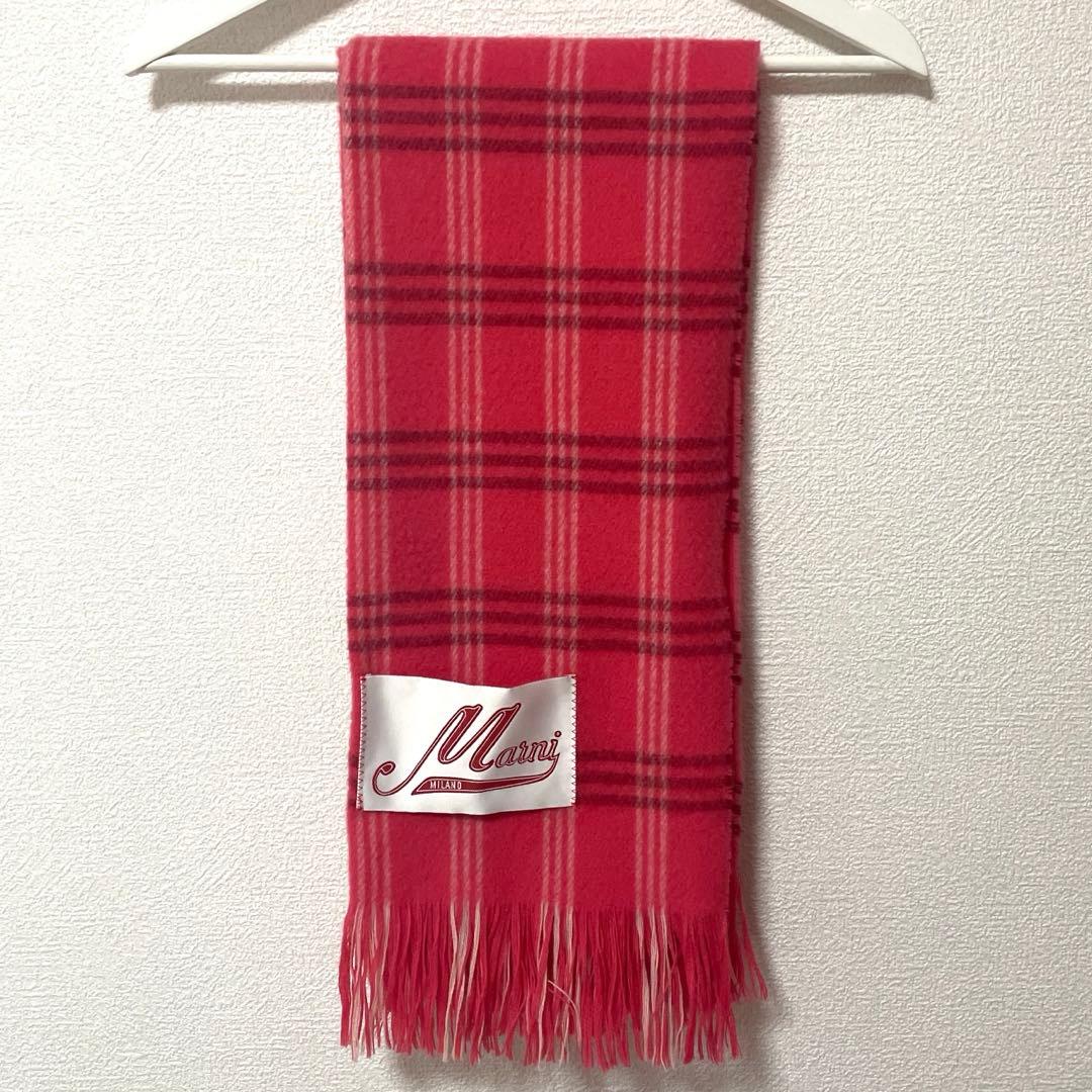 【年末年始値下げ中】MARNI マルニ マフラー ウール チェック イタリア製