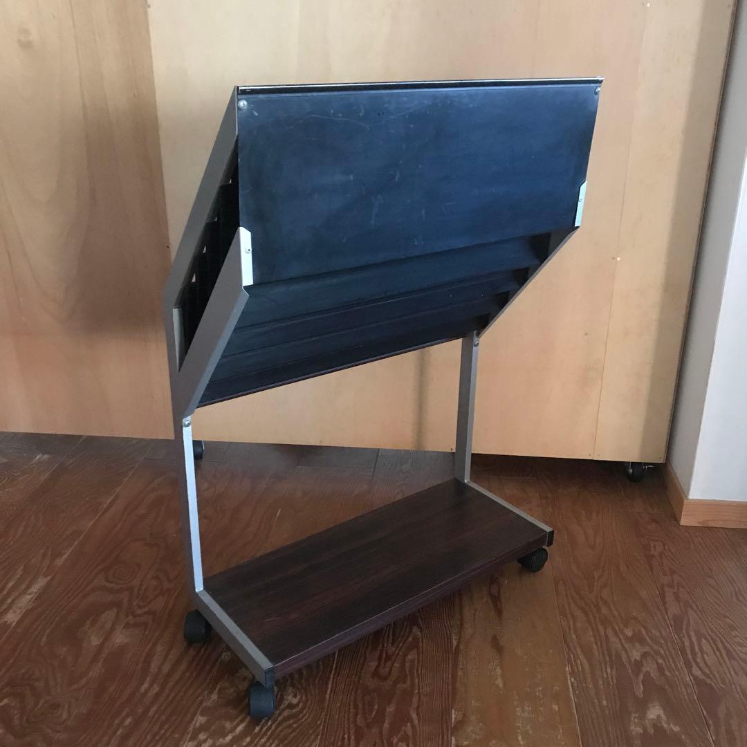 UCHIDA マガジンラックキャスター付 レトロモダン d&department