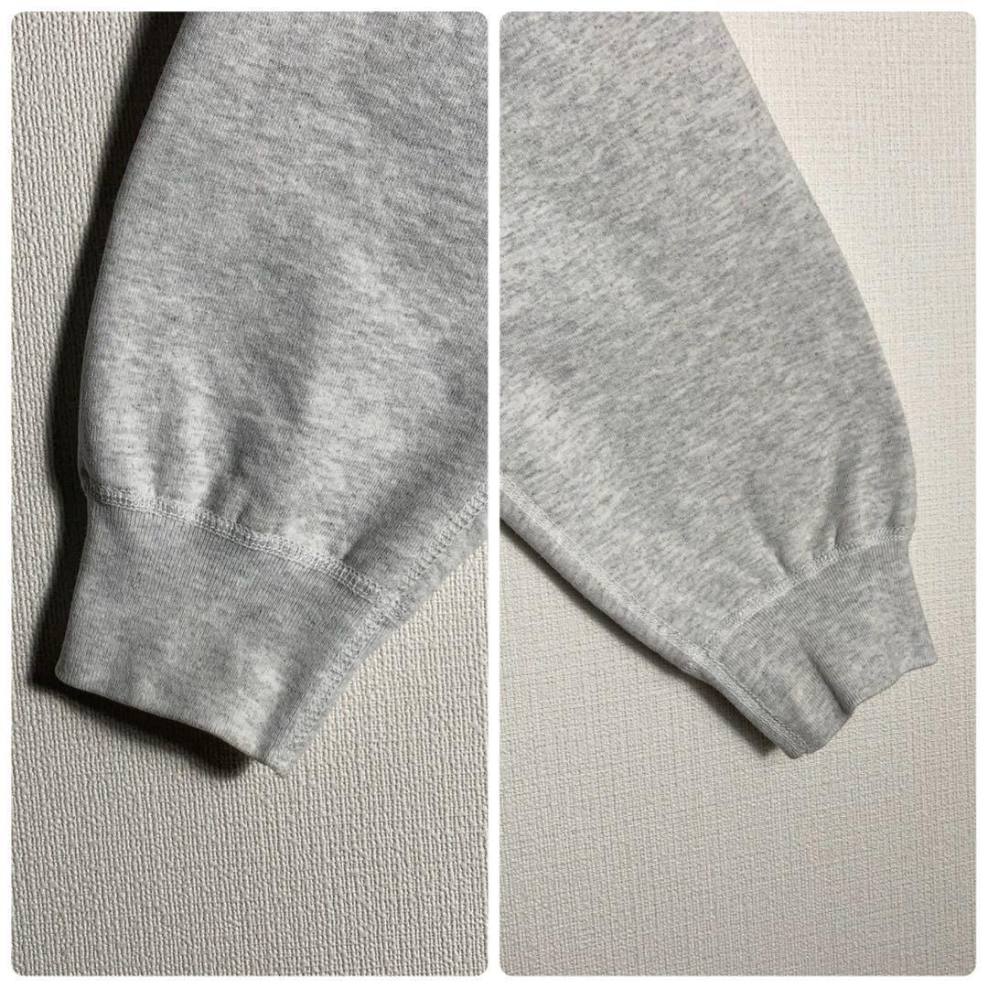 SUPREME プルオーバーパーカー ビッグロゴ 刺繍 アッシュグレー L.