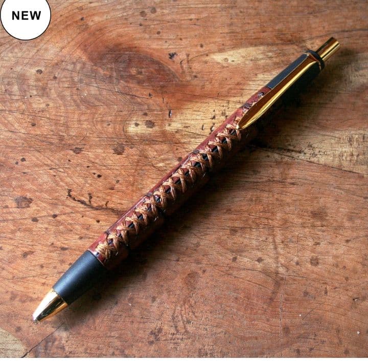 革軸ペン クロコダイル ブラウン シャーペン 0.5mm schicksal