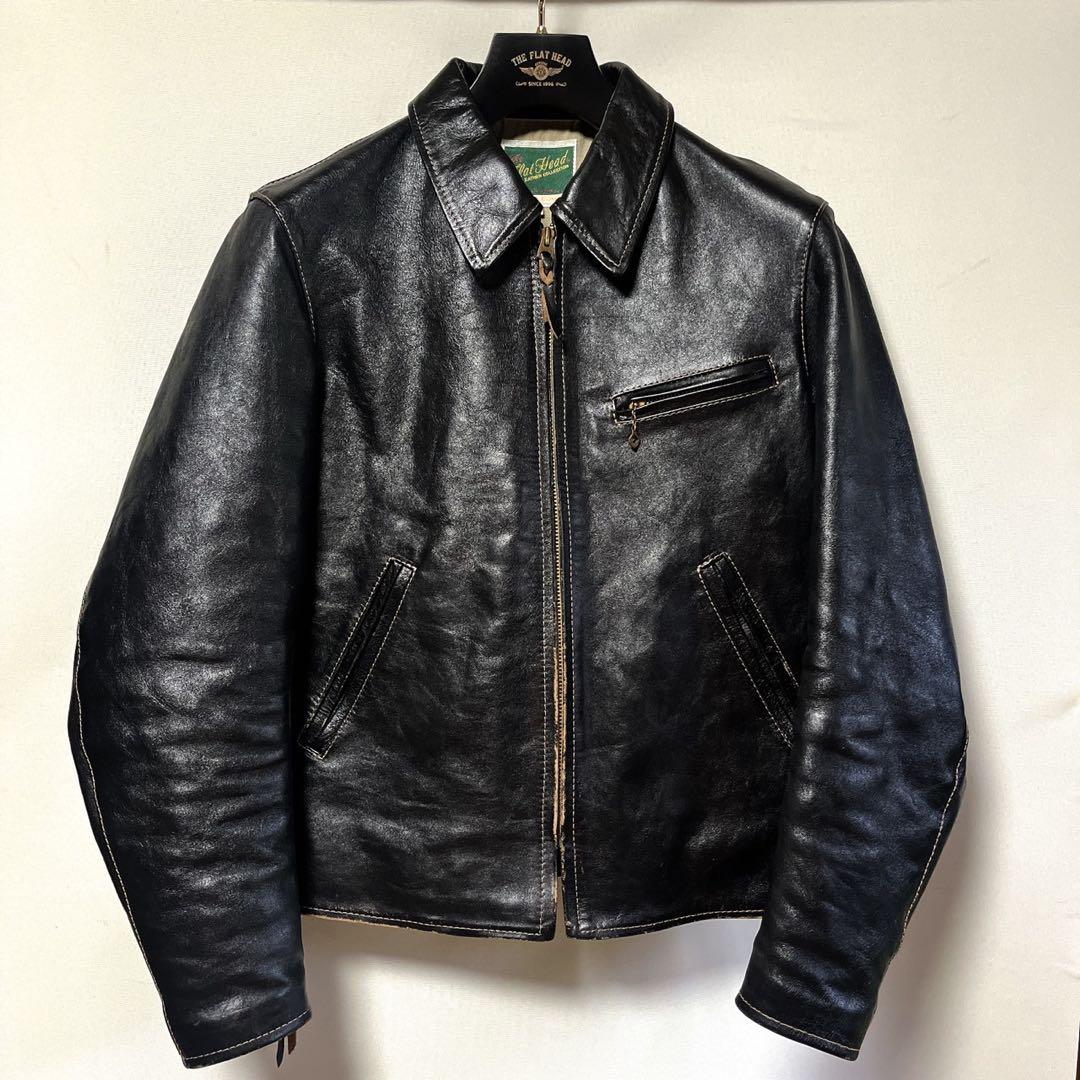 【1/4までの限定価格】フラットヘッド／ホースハイドシングルライダースジャケット