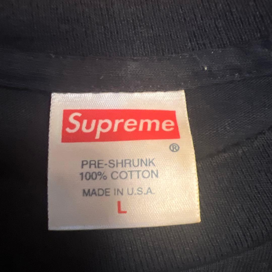 は*ん様 初期 Supreme box logo tee L 紺色　赤ボックスT