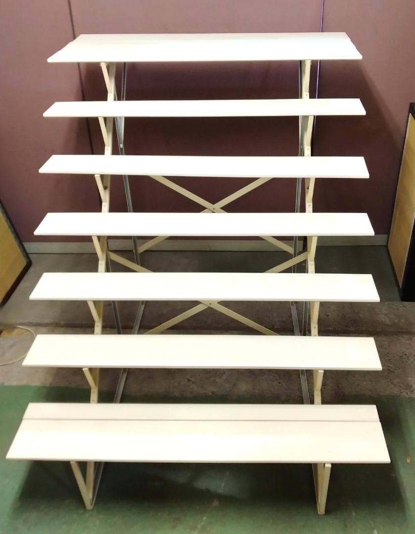 B17 雛人形用７段飾り ひな段 スチール台40号☆中古品 高さ約128cm