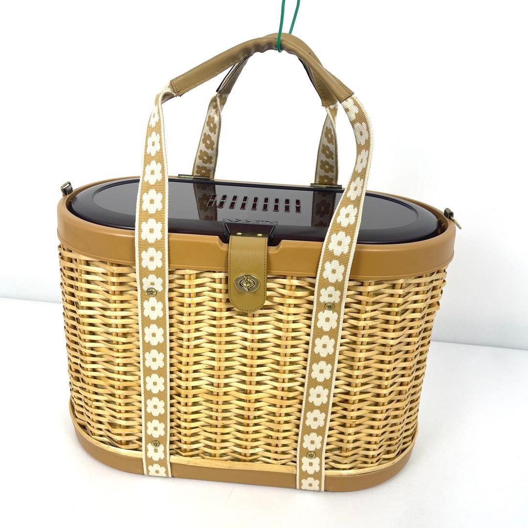 ボンビアルコン （I♡PETS）ラタン ペットキャリー 籐カゴ