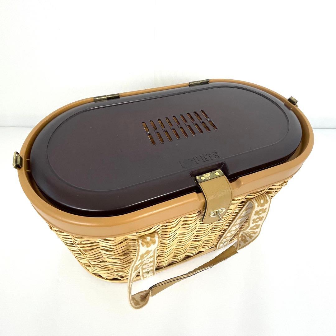 ボンビアルコン （I♡PETS）ラタン ペットキャリー 籐カゴ