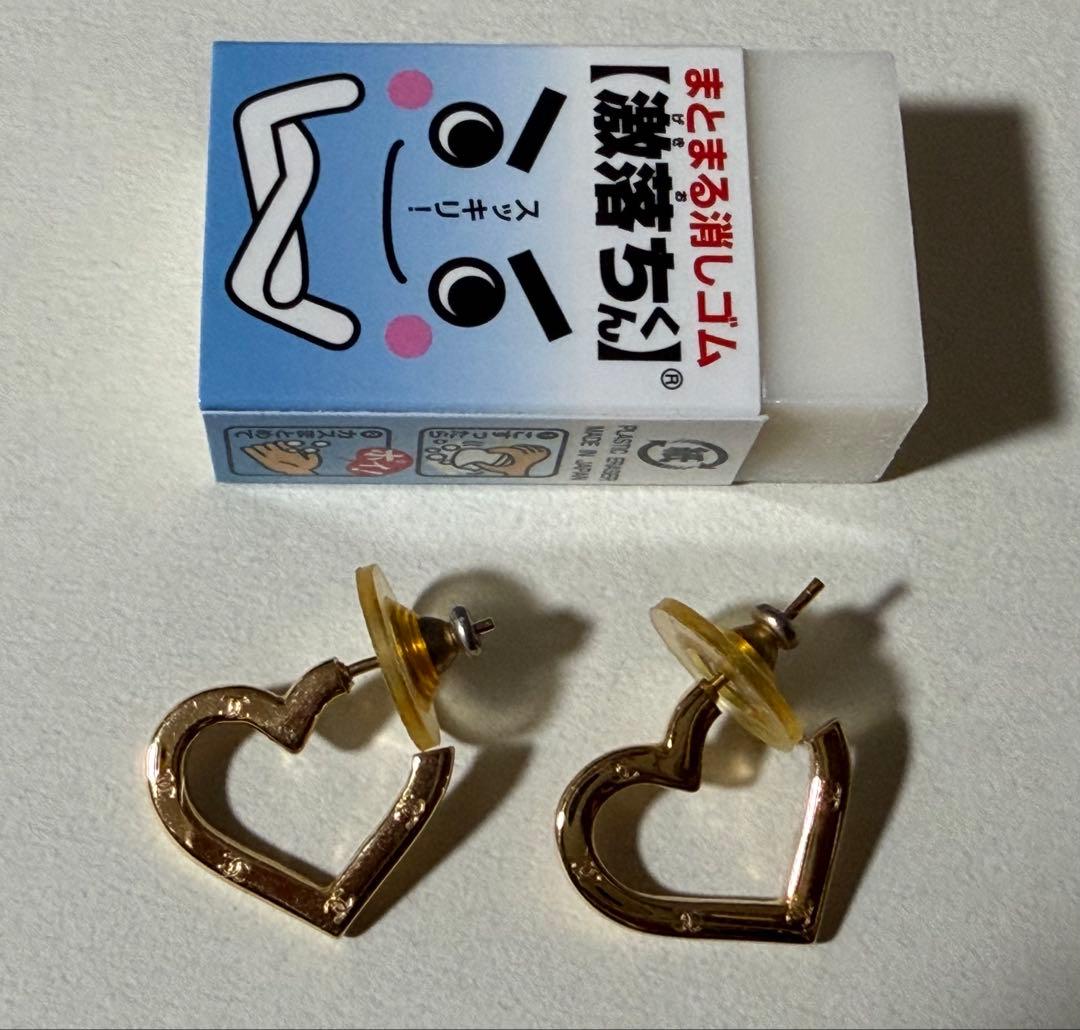 CHANEL シャネル　ハート型 フープピアス　美品‼️