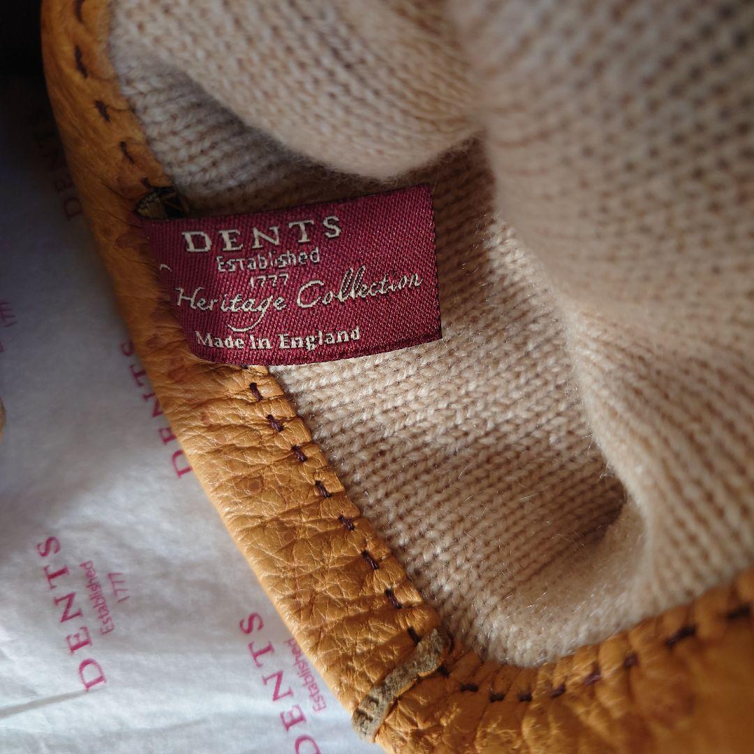 DENTS ペッカリー革グローブ　カシミア81/2