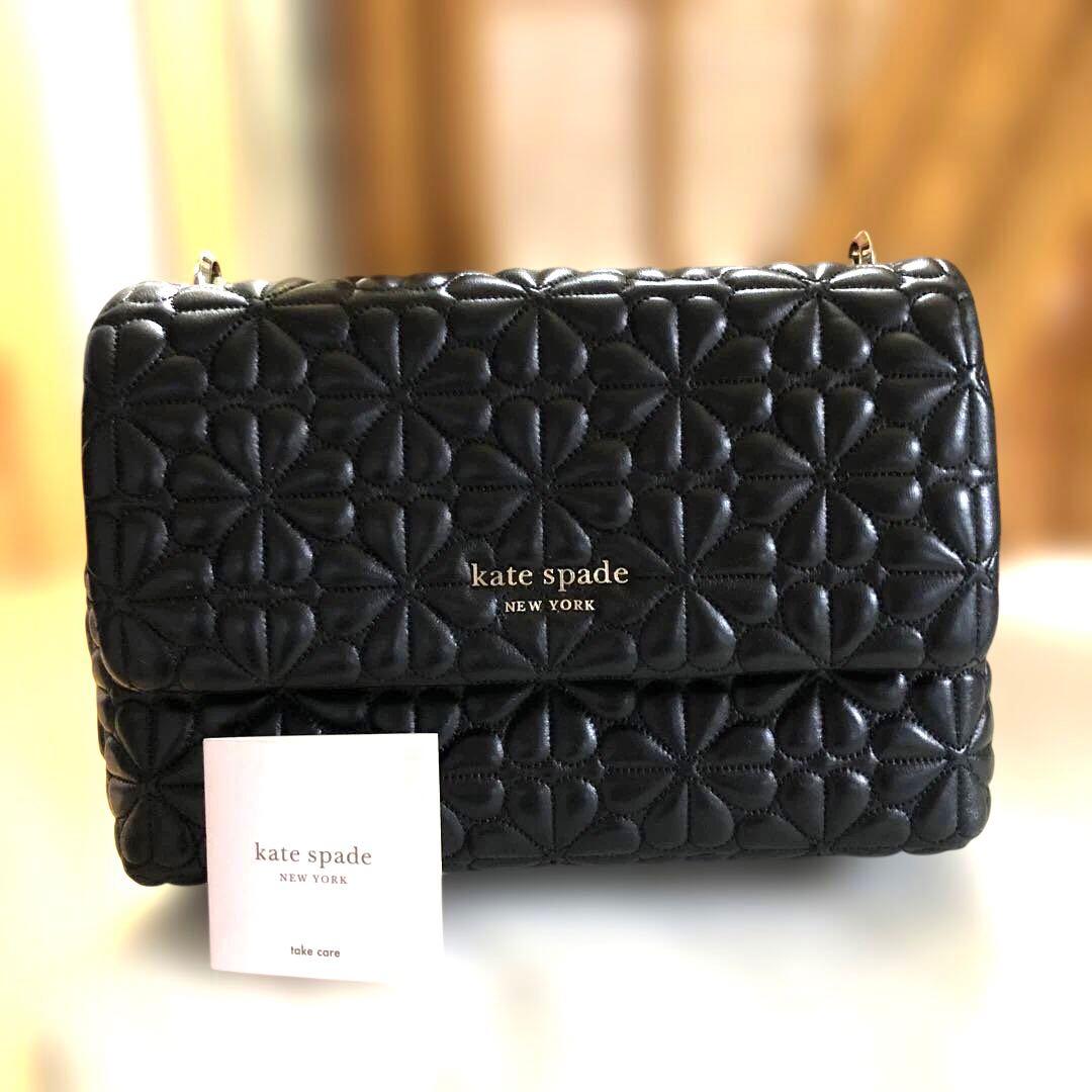 ［美品・希少］ケイトスペードニューヨーク　キルティングチェーンショルダーバッグ黒